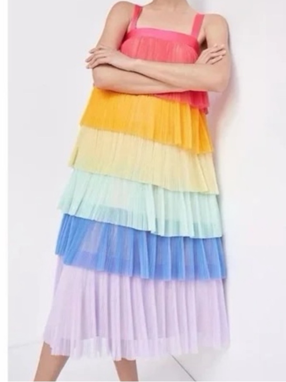 Hutch Anthropologie Rainbow Tiered Tulle Midi Dress
Large - Picture 6 of 6